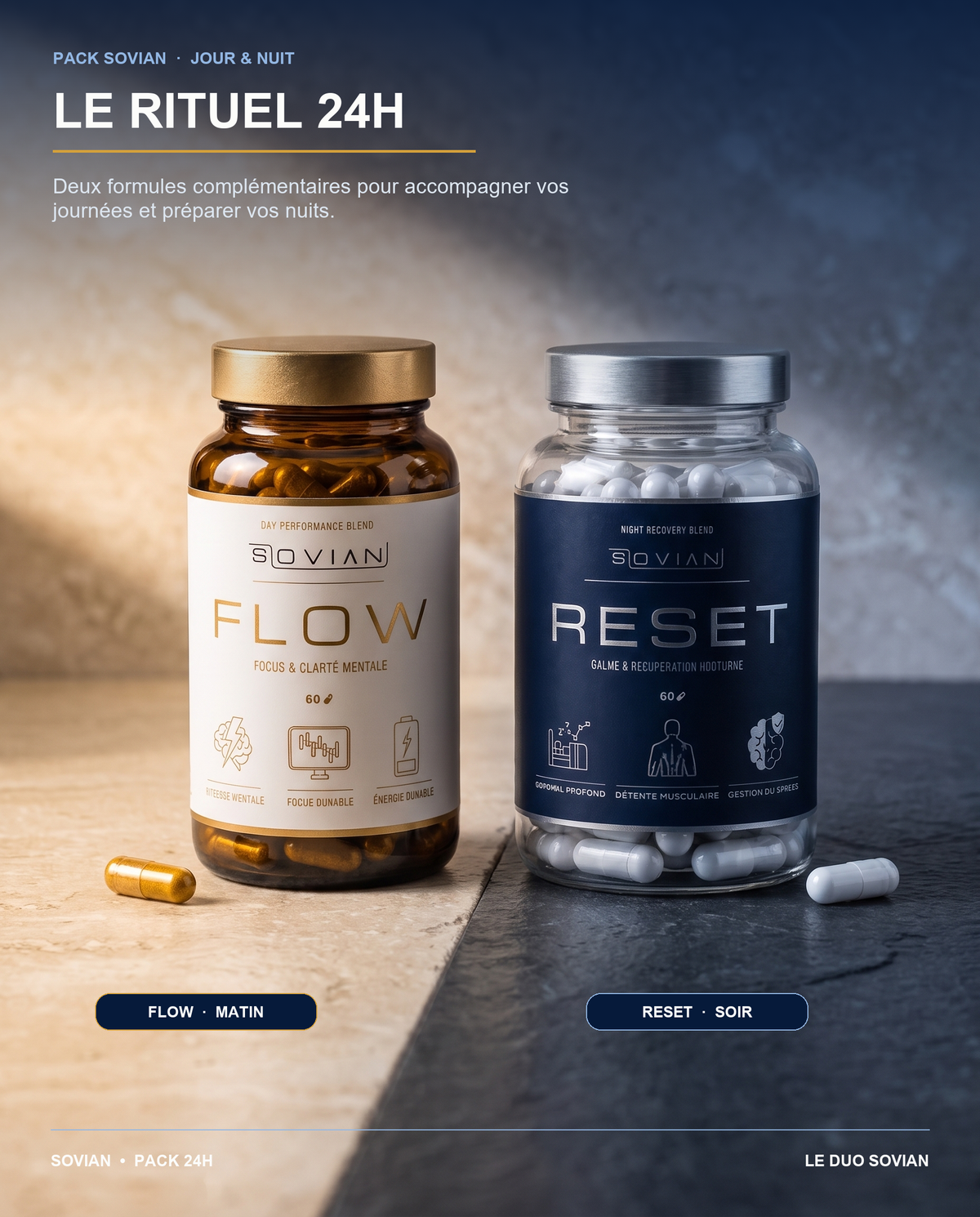 Pack FLOW + RESET | Rituel Jour & Nuit – SOVIΛN