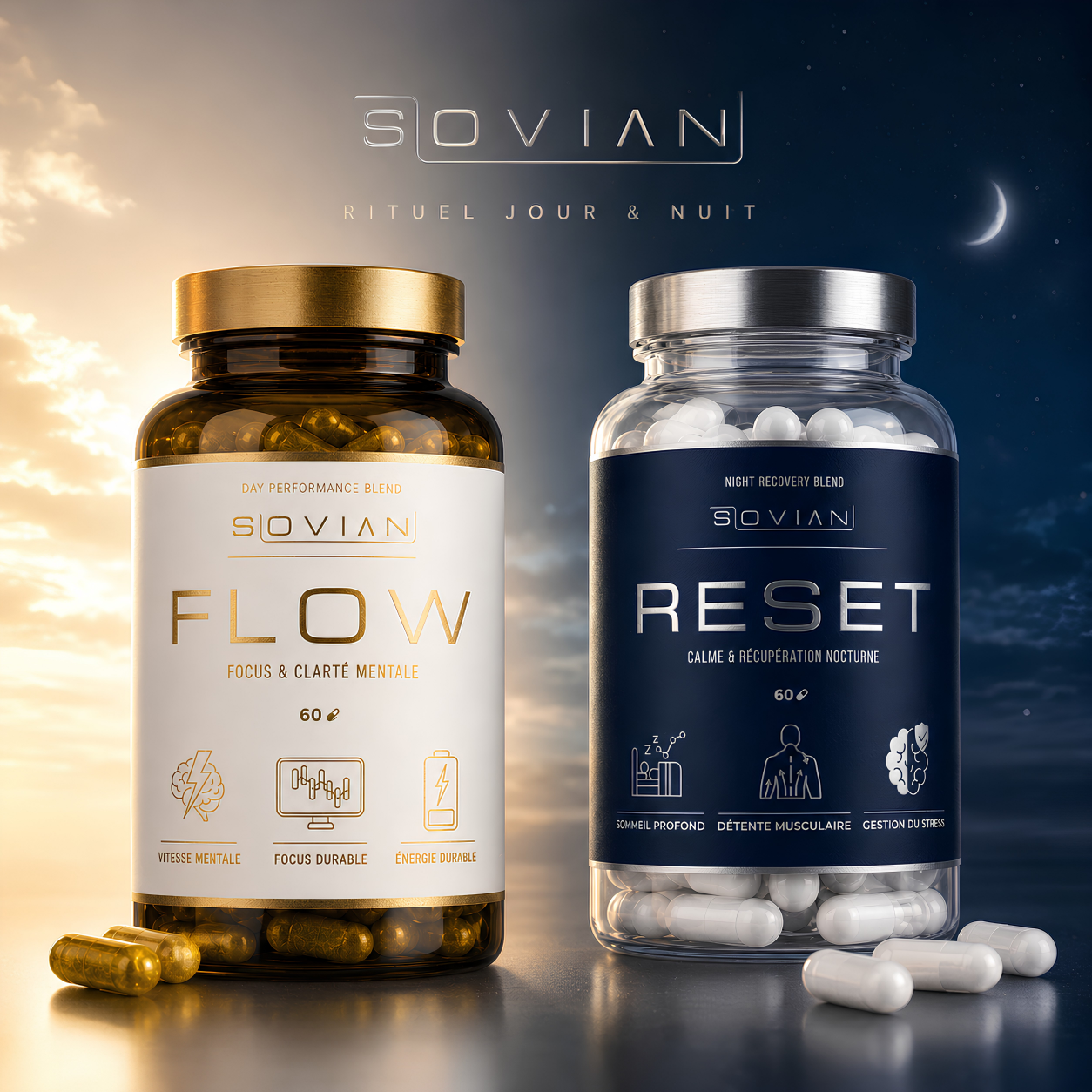 Pack FLOW + RESET | Rituel Jour & Nuit – SOVIΛN